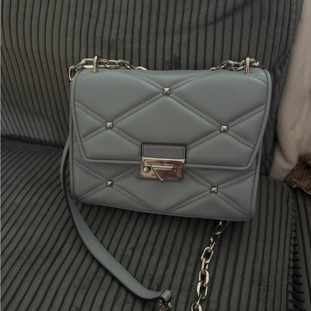 Michael Kors Quilted Crossbody Bag in Gray